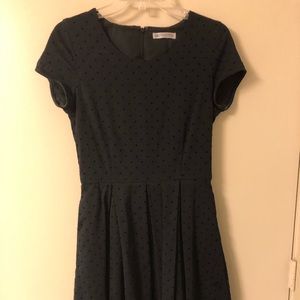Black polka dot dress